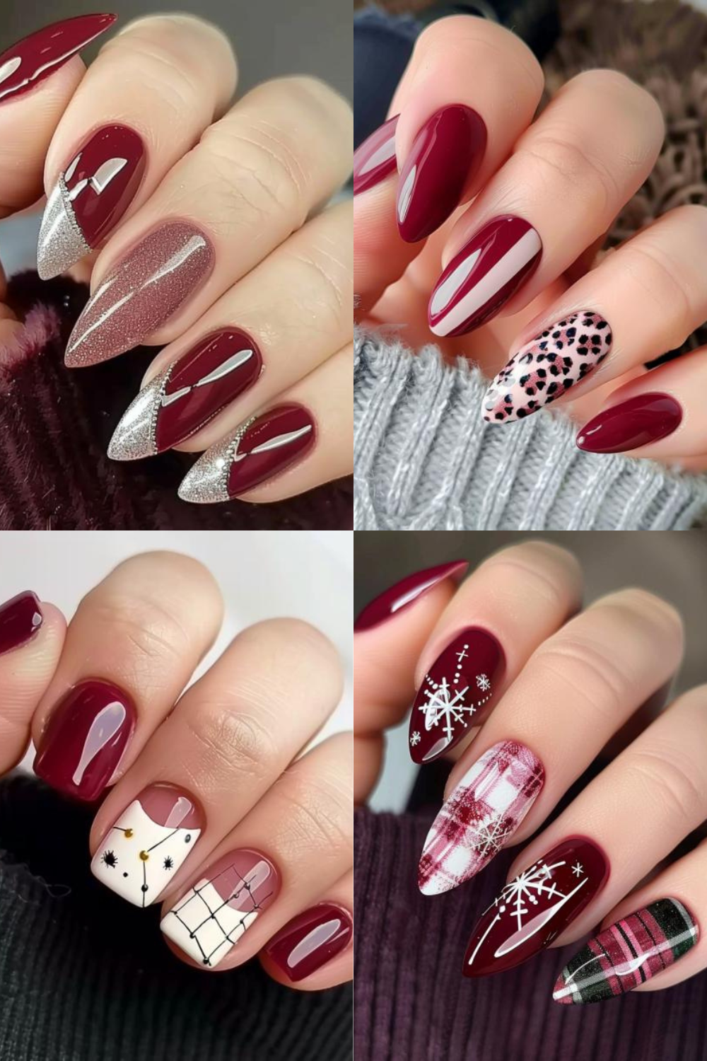 burgundy nail ideas