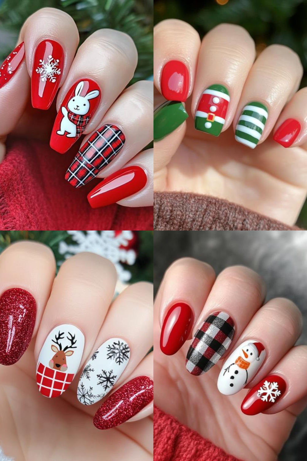 red christmas nails ideas