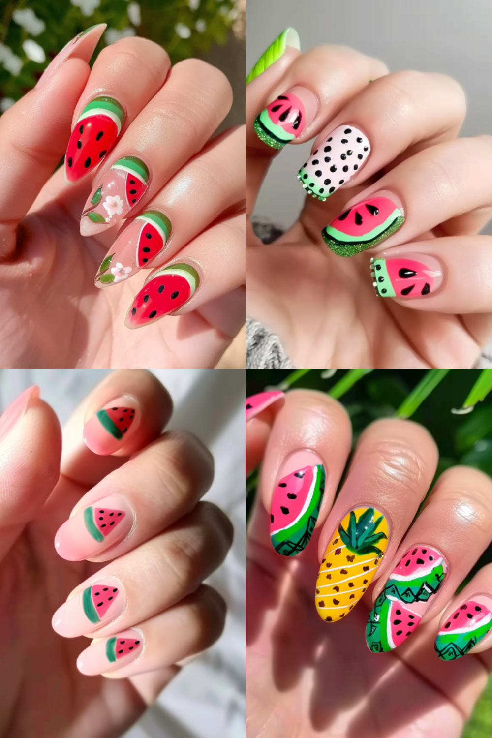 watermelon nails ideas